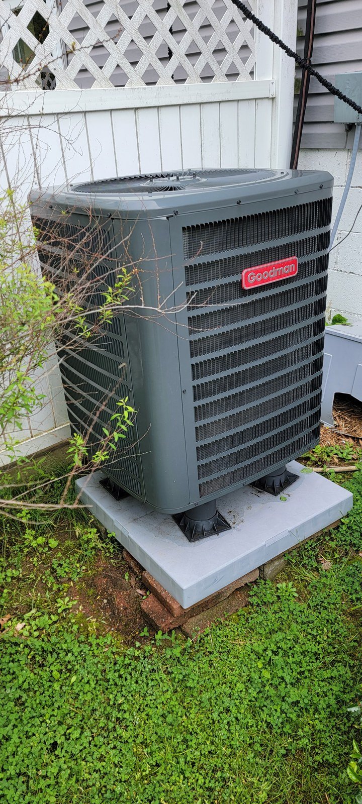 Goodman outdoor HVAC equipment — work performed by Jacob Ward