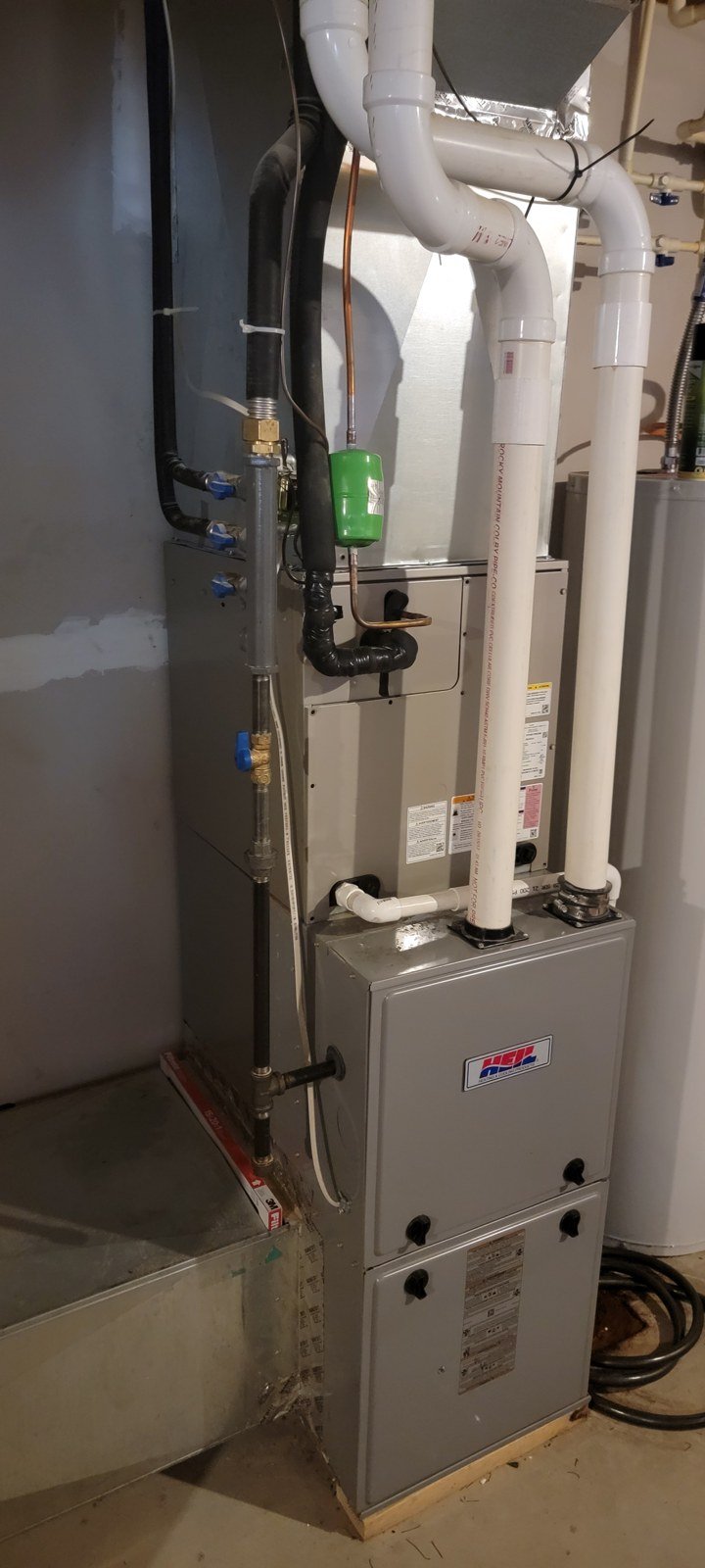 Heil furnace installation — work performed by Jacob Ward